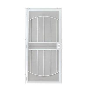 Grisham 32 in. x 80 in. 805 Series White Defender Security Door, 80512 - Missing Hardware