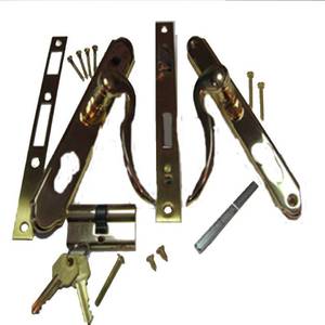 BP IL550 Slimline Double Cylinder Brass and Gold Lockset, 90520