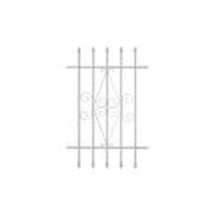 Grisham 24 in. x 36 in. Spear Point 5-Bar Security Bar Window Guard, White, WB24X36WHT