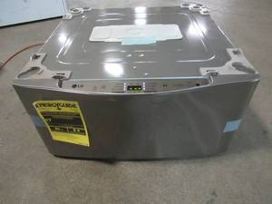 LG Sidekick 1-cu ft 27-in Pedestal Washer In Grey WD100CV Untested - SLIGHT SCRATCH AND DENT, ELECTRONICS WORK,