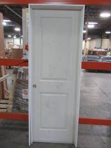 Masonite 28 in. x 80 in. Solidoor 2-Panel Square Top Top Solid-Core Smooth Primed Composite Single Prehung Interior Door 19198