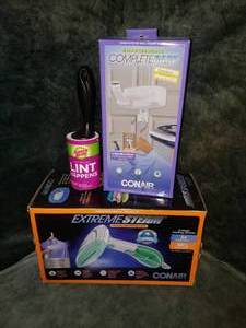 lot 47 image: Extreme Steam Handheld Fabric Steamer & Complete Care Storage STation