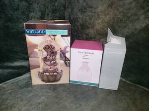 lot 96 image: Isaac Mizrahi Sienna Vase, Desktop Humidifier, Wayland Tuscan Style Fountain