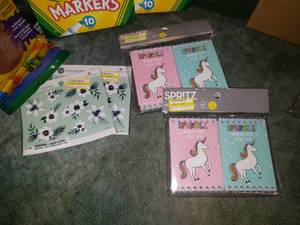 lot 131 image: Markers, Stickers, Moleskin Journals, Funky Straws