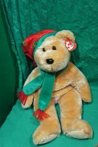 lot 157 image: Beanie Buddies 2003 Holiday Teddy, Knuckles & 19 Hugging Gorilla