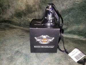 lot 58 image: 2016 Harley Davidson Chrome Bell Ornament wBox