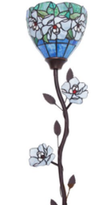 lot 27 image: River of Good Stained Glass Wall Mount LED Lamp