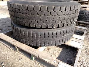 lot 137 image: (2) 11R24.5 Tires, (1) Bridgestone ...