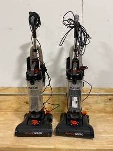 lot 37 image: EUREKA Lot of 2-  PowerSpeed Bagless Upright Vacuums