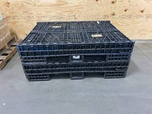 lot 44 image: Lot of 2-  Collapsible Warehouse Storage Containers.  Approximately 4x5