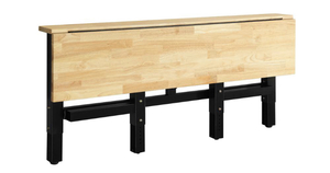 lot 45 image: HUSKY 6 ft. Folding Adjustable Height Solid Wood Top Workbench