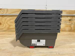 lot 46 image: HUSKY Lot of 6-  12 in. Stackable Click Bins, Gray