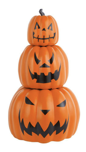 lot 51 image: HOME ACCENTS HOLIDAY 26.5 in. Halloween 3-Piece Stackable Jack-O-Lanterns