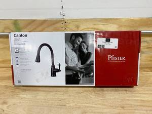 lot 91 image: PFISTER Canton Single-Handle Pull-Down Sprayer Kitchen Faucet in Tuscan Bronze
