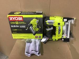 18-Volt ONE Lithium-Ion AirStrike 18-Gauge Cordless Narrow Crown Stapler with Sample Staples (Tool Only)&nbsp&nbspin good condition