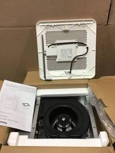 WhisperThin Pick-A-Flow 80 or 100 CFM Exhaust Fan with LED Light Low Profile Ceiling or Wall and 4 in. Oval Duct Adapter by Panasonic in good condition