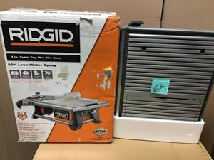 6.5 Amp Corded 7 in. Table Top Wet Tile Saw by RIDGID&nbsp&nbspin good condition