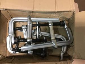 7-12 in. Capacity 4-34 in. Throat Depth All Steel Clamp with Heavy Duty Pad by BESSEY&nbsp&nbspin good condition