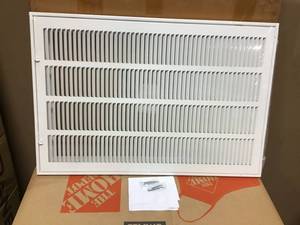 16 in. Wide x 25 in. High Return Air Filter Grille of Steel in White&nbsp&nbspin good condition