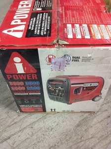3,800-Watt Wireless Remote Start Dual Fuel Powered Inverter Generator by A-iPower in good working conditions  just put the gas for tested
