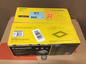 lot 21 image: WhisperChoice AutoPick-A-Flow 80110 CFM Ceiling Bathroom Exhaust Fan with MotionHumidity Sense and Flex-Z Fast Bracket by Panasonic