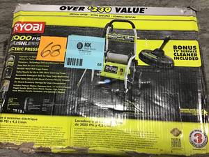 lot 68 image: 2,000 PSI 1.2 GPM Cold Water Electric Pressure Washer with 12 in. Surface Cleaner by RYOBI