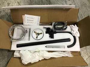 lot 93 image: 1-Handle Freestanding Floor Mount Tub Faucet Bathtub Filler with Hand Shower in1-Handle Freestanding Floor Mount Tub Faucet Bathtub Filler with Hand Shower in Matte Black by AKDY Matte Black by AKDY