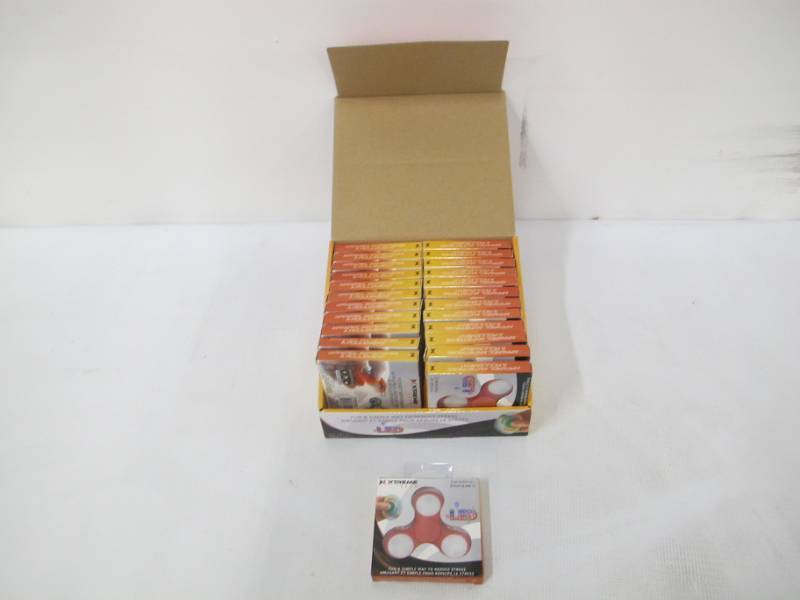 lot 102-A image: Xtreme Tech LED Fidget Spinner - Box of 24 - 6x (Blk, Blu, Red, Yellow)
