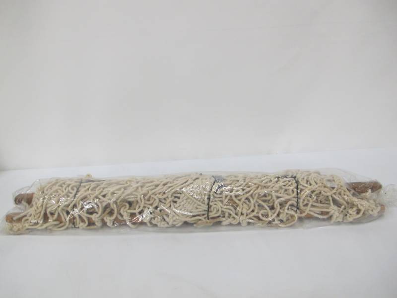 lot 108-A image: West Bay Single Person Hammock - Off-White Cotton Braid