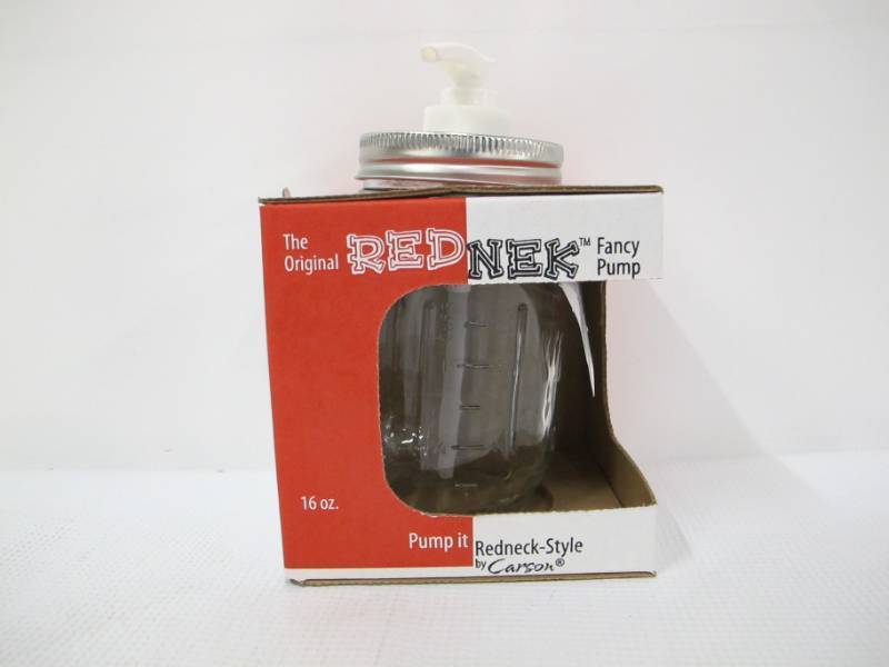 lot 113-A image: Carson Home Accents 22228 The Original Red Nek Fancy Pump Soap Dispenser, 16-Ounce