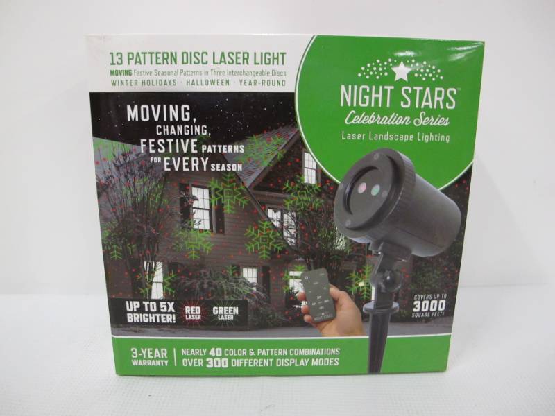 lot 122-C image: Night Stars Holiday Charms Projection Lights