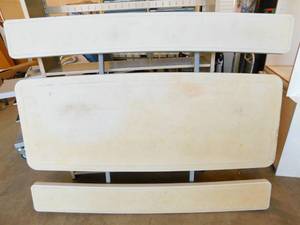 lot 36 image: Plastic Beige Picnic Table