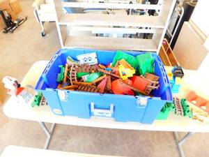 lot 38 image: Large Bin of Lincoln Logs