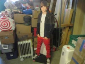 lot 6 image: Justin Bieber Life Size Cardboard C...