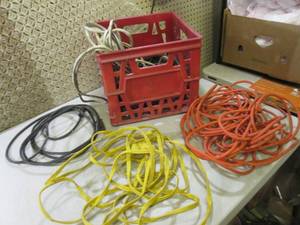 lot 79 image: Crate Full of Assorted Power Cords ...