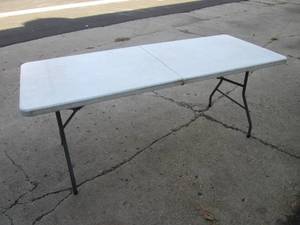 lot 93 image: 6 ft Folding Portable Table  RMT...