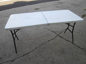 lot 94 image: 5 ft Folding Portable Table  RMT...