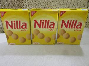 lot 140 image: 3 Boxes of Nilla Wafers Best by Nov...
