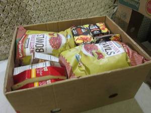 lot 161 image: Box Full of Misc SnacksFood Past D...