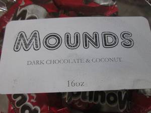 lot 164 image: 3 Pounds of Mounds Miniature Candy ...