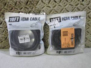 lot 175 image: Lot of 2 10ft HDMI Cables  EC1...