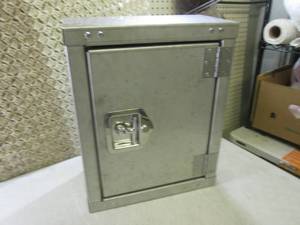 lot 190 image: Stainless Steel Locking Box with Ke...