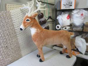 lot 205 image: Large Plush Deer Approx 36 Tall 35...