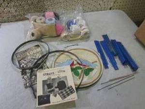 lot 209 image: Looms wth Assorted Supplies  F-2...