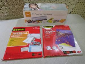 lot 241 image: 9 Creative Laminator with 2 Packs ...