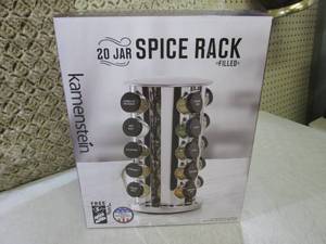 lot 285 image: 20 Jar Spice Rack Filled  EW5...
