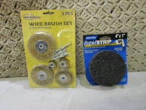 lot 289 image: Drill Wre Brush Set and Rapid Strip...