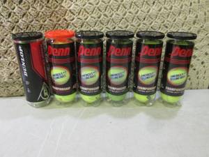 lot 295 image: Tennis Balls 6 Containers with 3 Ba...
