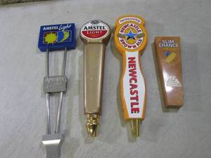lot 297 image: Lot of 4 Beer Tap Handles  RM3...
