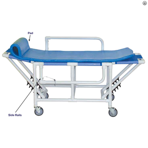 MSRP $750&nbspMJM International - Shower gurney with fold down head and foot section with closed cell water proof foam pad - A Completely Washable Sanitary Surface Great Condition
